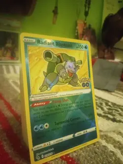 Radiant Blastoise Pokemon Go 018/078 SWSH Pokemon TCG !!MINT!! - Image 4