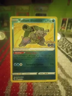 Radiant Blastoise Pokemon Go 018/078 SWSH Pokemon TCG !!MINT!! - Image 5