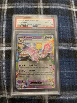 CGC 10 Espeon ex Stamped 034/131 Prismatic Evolutions Surprise Box Promo Pokemon - Image 1