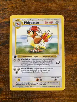 Pokemon TCG #22/102 Pidgeotto 1st Edition Base Set Shadowless LP - Image 1