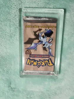 POKEMON FOSSIL BOOSTER PACK AERODACTYL ART WOTC 1999 FACTORY SEALED - Image 2