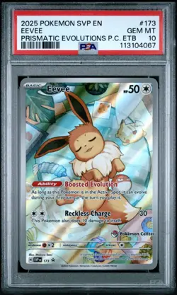 Prismatic Evolutions Pokemon Centre Eevee Promo - SVP 173 - PSA 10 - Free P&P - Image 1