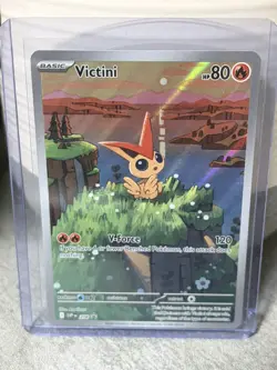 Pokemon TCG Victini Promo Illustration Rare SVP208 Black Bolt White Flare - Image 1