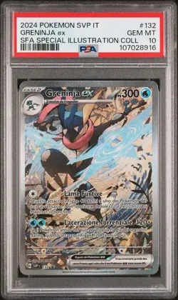 Pokemon PSA 10 Greninja Ex #132 Special Illustration Collection 2024 Italiano - Image 2