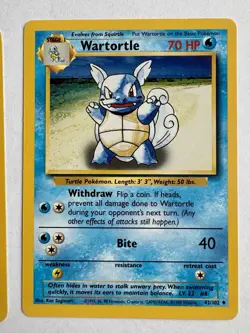 1999 Pokemon Base Set Starter Wartortle 30/102 Charmeleon 24/102 Ivysaur NM+ Lot - Image 4