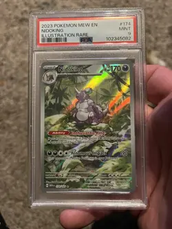 NIDOKING #174 ILLUSTRATION RARE 2023 POKEMON MEW EN SCARLET & VIOLET 151 PSA 9 - Image 1
