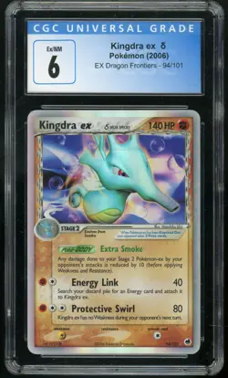 KINGDRA ex (2006) Pokemon EX Dragon Frontiers Rare Holo Foil 94/101 CGC 6 EX/NM - Image 1