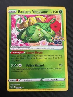 Pokemon TCG Radiant Venusaur Pokemon Go 004/078 Holo Radiant Rare VLP - Image 1