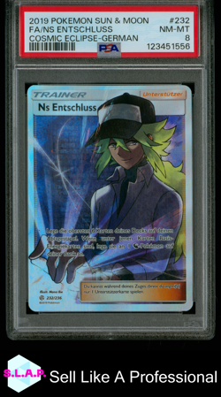 FA/NS ENTSCHLUSS COSMIC ECLIPSE-GER POKEMON SM COSMIC ECLIPSE 2019 232 PSA 8 - Image 1