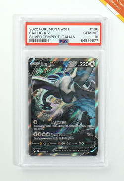 Pokemon PSA 10 Lugia V #186 Full Art Tempesta Argentata 2022 Italiano - Image 1