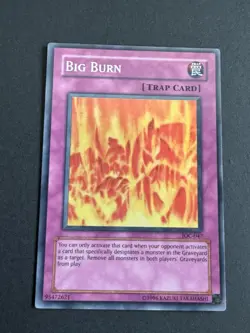 Yugioh Big Burn IOC-047 Super Rare Invasion Of Chaos Unlimited NM - Image 1