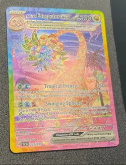 POKEMON CARD 2024 ALOLAN EXEGGUTOR EX SIR FULL ART 242/191 SV SURGING SPARKS - Image 3