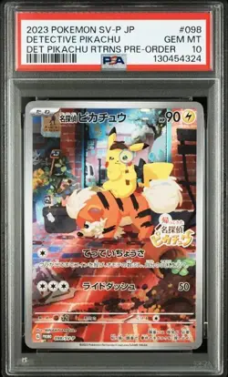 PSA 10 Detective Pikachu 098/SV-P Returns - Pokemon Card Japanese 2023 - Image 1