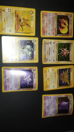 Lot Of 17 Damaged Pokemon Cards: Ancient Mew, Flareon First Edition, Pidgeot Etc - Image 1