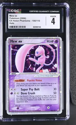 CGC 4 Mew ex 2006 EX Holon Phantoms 100/110 Holo Pokemon Card - Image 1