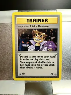 Imposter Oak's Revenge! 76/82 Team Rocket 1st Edition Pokemon Card Never Played - Image 1