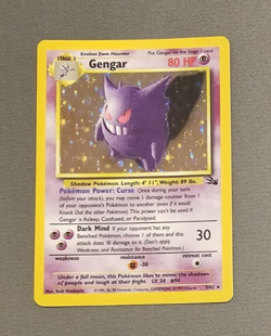NM/EX - Gengar - 5/62 - Fossil - Pokemon Card - Image 1