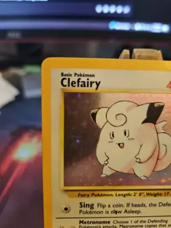 Pokemon TCG Clefairy Base Set Holo Unlimited Rare Card 5/102 LP Condition - Image 2