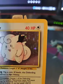 Pokemon TCG Clefairy Base Set Holo Unlimited Rare Card 5/102 LP Condition - Image 3