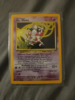 Mr Mime Holo Rare Jungle Set Pokemon Card 1999 WOTC - Image 1