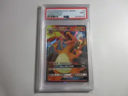 PSA 9 Charizard GX Hidden Fates Pokemon Card - Image 1