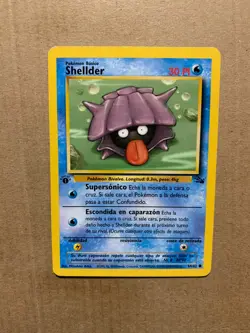 1st Edition SPANISH Shellder 54/62 Fossil Set - Common Pokemon Card - LP - Image 1