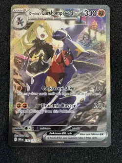 Pokemon TCG Cynthia's Garchomp EX Holo Card Destined Rivals 232/182 - Image 1