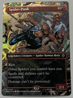 MTG Marvel’s Spider-Man Spider-Punk Legendary Creature RARE FOIL #0207 - Image 1