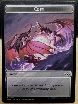MTG Tarkir Dragonstorm 0001 Copy 0003 Monk TOKEN Creature Double Sided - Image 1