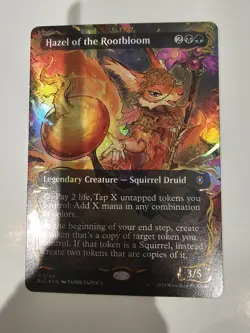 MTG Hazel Of The Rootbloom Raised Foil Mythic Borderless Bloomburrow Magic #102 - Image 1