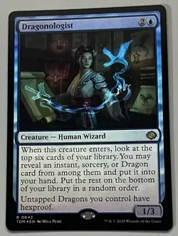 MTG Tarkir: Dragonstorm Dragonologist Creature RARE FOIL #0042 - Image 1
