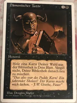 Demonic Tutor German 4th Edition NM MTG Magic - Image 1