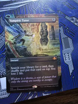 Vampiric Tutor (Borderless) Dominaria Remastered Foil. Read the description! - Image 1