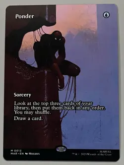 MTG Marvel Universe Ponder Sorcery MYTHIC REGULAR #0013 - Image 1