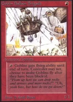 [1x] Goblin Balloon Brigade Slight Play, English Unlimited Edition MTG Magic - Image 1