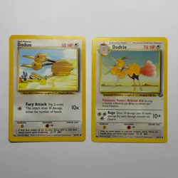 Pokemon TCG Doduo Dodrio 2-Card Evolution Lot WOTC Vintage 1999 - Image 1