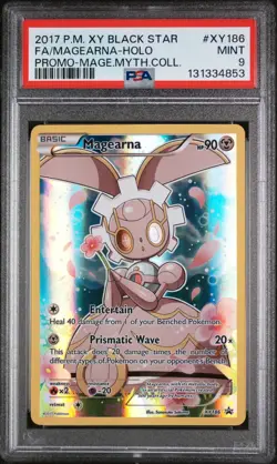Pokemon Magearna Mythical Coll. Black Star Full Art Promo XY186 PSA 9 Mint - Image 1
