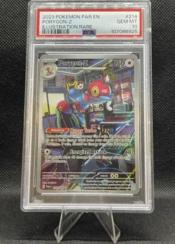 2023 Pokemon PAR EN Porygon-Z Illustration Rare 214/182 PSA 10 - Image 1