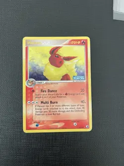 Flareon #5/115 EX Unseen Forces Reverse Holo Pokemon TCG Vintage Stamped 2005 - Image 2