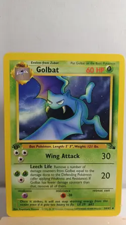 Golbat 1st Edition [LP] - Pokemon TCG Fossil 34/62 [Uncommon] - Image 1