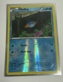 Pokemon TCG Mudkip XY Primal Clash 33/160 Reverse Holo Common - Image 1
