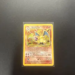Pokemon TCG Vintage Charizard 004/130 Base Set Holo- LP - Image 1