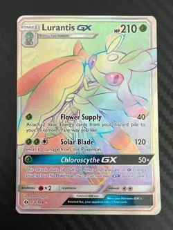 Pokemon TCG Lurantis GX 150/149 Sun & Moon Base Set Secret Rare Holo LP/MP - Image 1