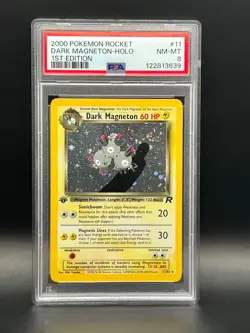 PSA 8 NM-MT-Dark Magneton 11/82 1ST EDITION HOLO RARE 2000 Pokemon Rocket - Image 1