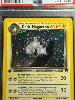 PSA 8 NM-MT-Dark Magneton 11/82 1ST EDITION HOLO RARE 2000 Pokemon Rocket - Image 2
