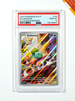 Pokemon PSA 10 Bulbasaur #143 Illustration Rare Corona Astrale 2024 Italiano - Image 1