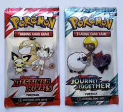 Pokemon S&V Destined Rivals & Journey Together Fun Packs Factory Sealed Lot of 2 - Image 1