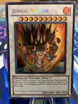 Yu-Gi-Oh!, SPANISH, Jurrac Meteor HA04-EN029 Secret Rare Unlimited Edition LP - Image 1