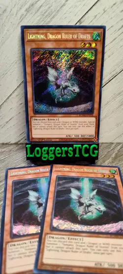 Yu-Gi-Oh! Lightning, Dragon Ruler of Drafts x3 / BLMM EN124 1st Edition NM - Image 1