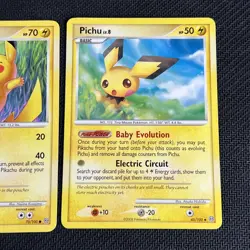 Pikachu 70/100 Pichu 45/100 Stormfront Pokemon Card English Non-Holo 2 HeavyPlay - Image 4